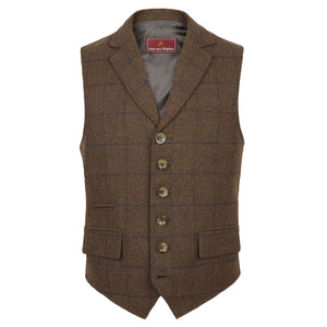 Galloway: Men's Tweed Brown Waistcoat