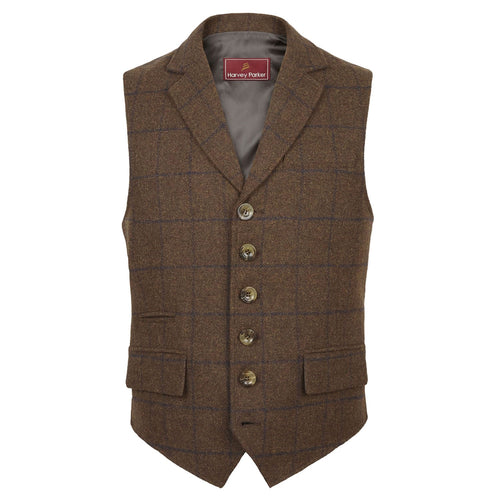 Galloway: Men's Tweed Brown Waistcoat
