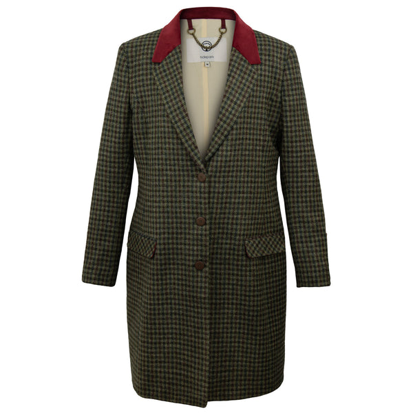 MARGO: LADIES OLIVE TWEED COAT
