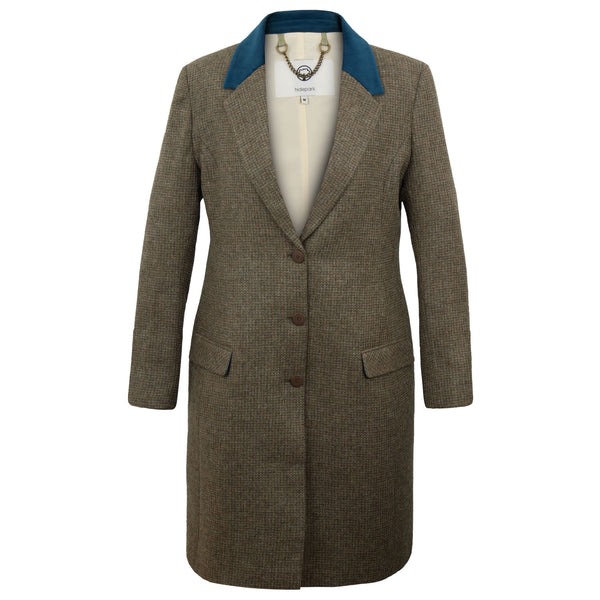 MARGO: LADIES LIGHT BROWN TWEED COAT