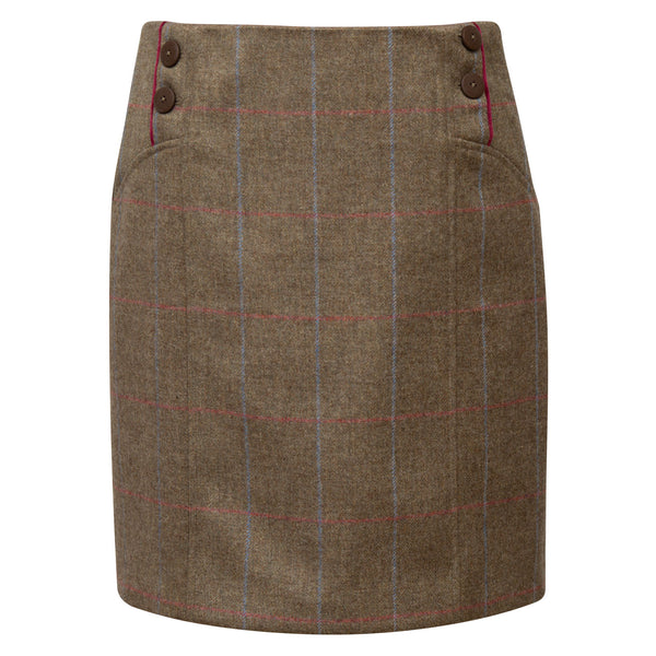 VIOLET: BROWN TWEED SKIRT