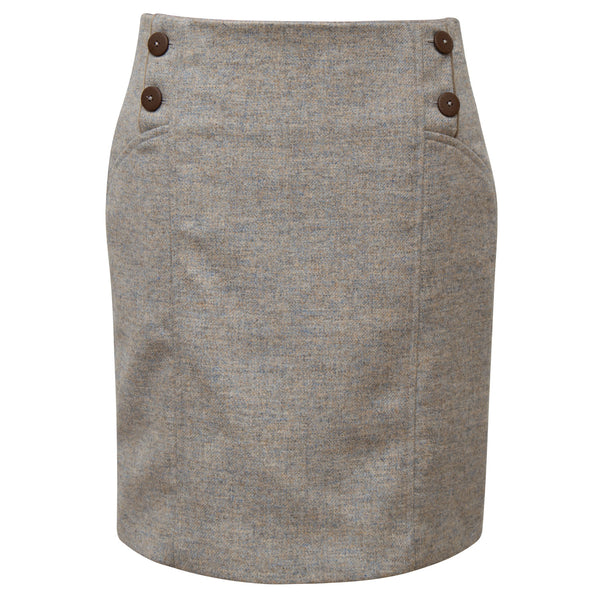VIOLET: GREIGE TWEED SKIRT