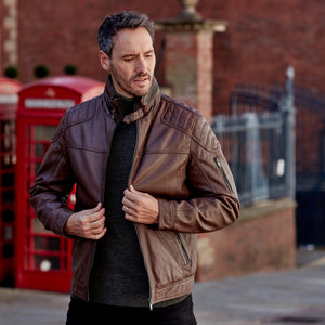 Mac: Men's Brown Leather Jacket