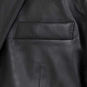 Brook Men’s Black Leather Blazer