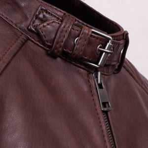 Budd: Men's Burgundy Leather Jacket