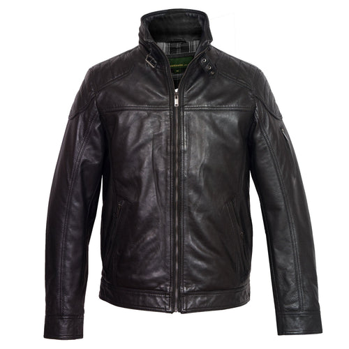 Gents Black Mac leather jacket