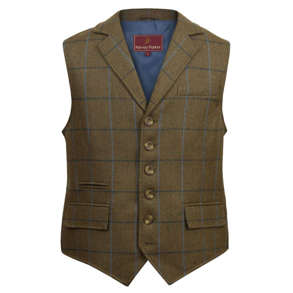 Bodmin: Men's Tweed Brown Waistcoat