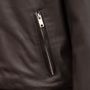 Damon: Men's Brown Bomber Leather Jacket