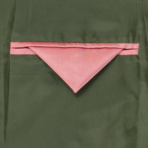 Womens green tweed jacket inside pocket detail Oban