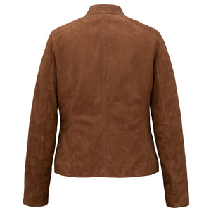 Reverse of the Jane Women's Rust Coloured Suede Jacket