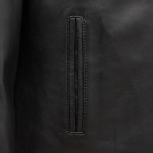 Louise: Ladies Black Leather Coat