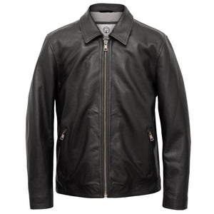 Henry: Men's Black Leather Jacket