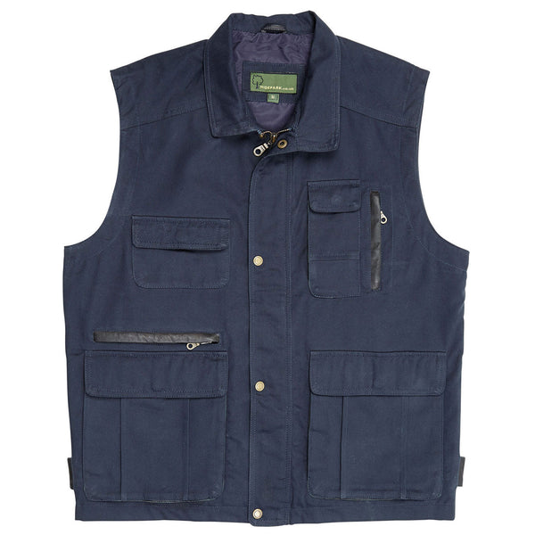 Mens Canvas Gilet Navy c