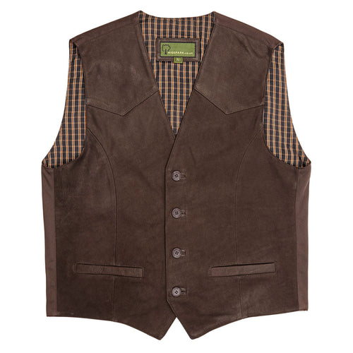 Mens Leather waistcoat Brown