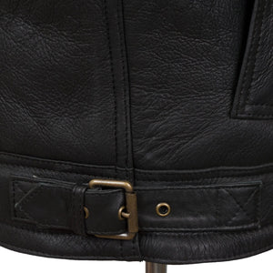 Men's Black Sheepskin Leather Pilot Jacket