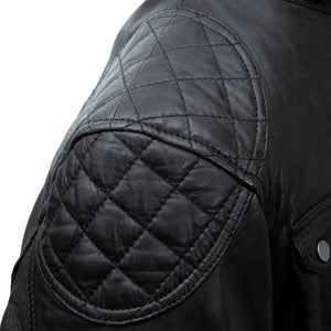 Trent: Men's Black Leather Coat