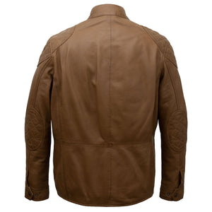 Trent: Men's Sand Leather Coat