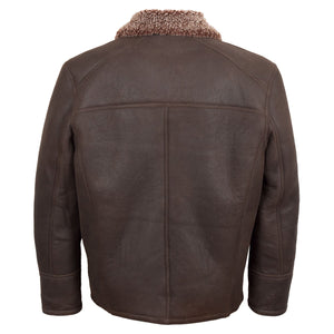 Wallace Men's Brown & Snowtop Sheepskin Jacket