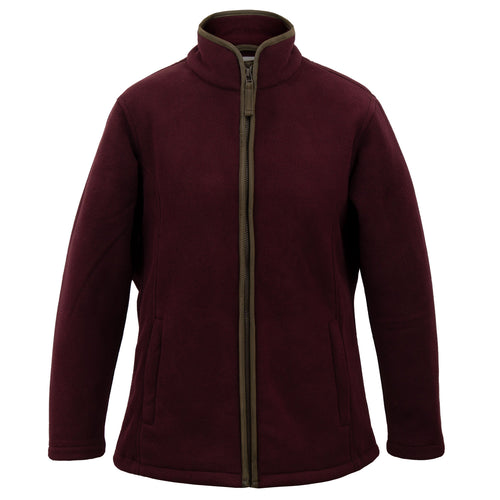 Emily: Women's Burgundy Fleece Jacket