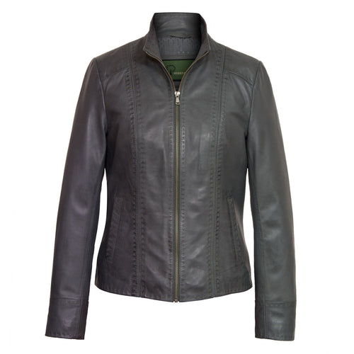 Womens Grey leather jacket May