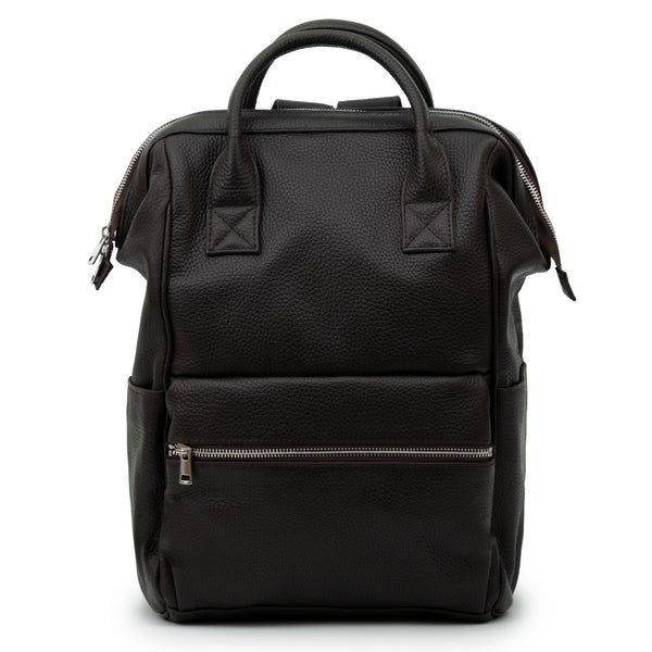 Arden: Brown Leather Backpack