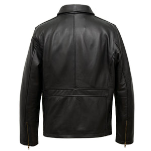 Harry: Men's Black Leather Jacket