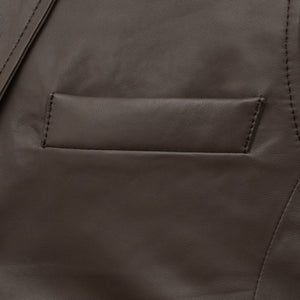 Flynn: Men's Brown Leather Waistcoat