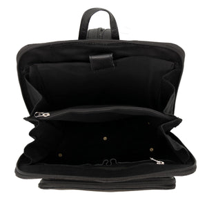 Bailey: Women's Black Leather Backpack