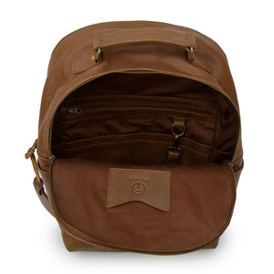 Taylor: Tan Leather Backpack
