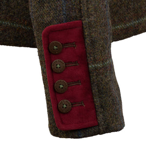 SHELLEY: LADIES BROWN CHECK TWEED JACKET