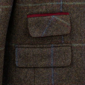 SHELLEY: LADIES BROWN CHECK TWEED JACKET