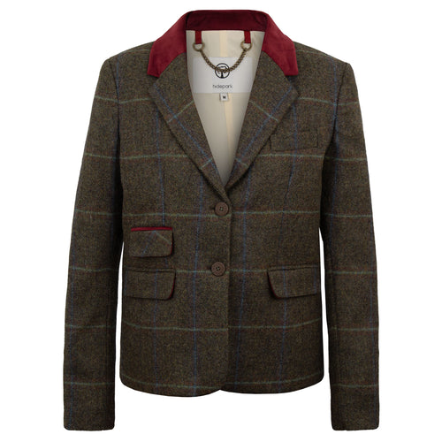 brown tweed jacket