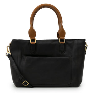 Zara: Women's Black Leather Shoulder bag