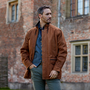 Walker: Men's Tan Leather Coat