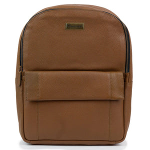 Women's Cognac Leather Backpack Arabella - front view