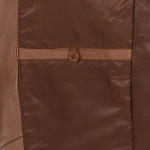 Brook Men’s Chestnut Leather Blazer