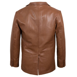 Brook Men’s Chestnut Leather Blazer