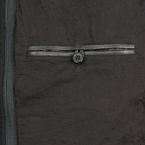 inside button pocket - Emerson Men's Black Hooded Leather Jacket by Hidepark