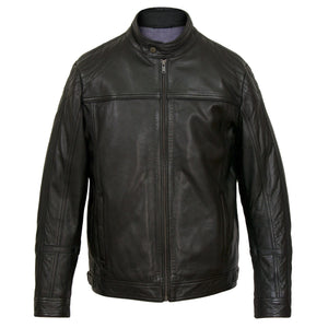Gents Black Leather Jacket Robson