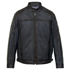 Gents Blue leather jacket Jerome