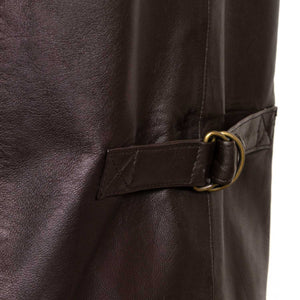 gents brown waistcoat buckle fasten