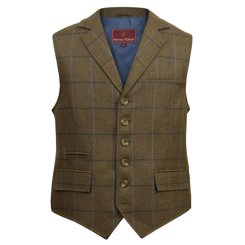 Bodmin: Men's Tweed Brown Waistcoat