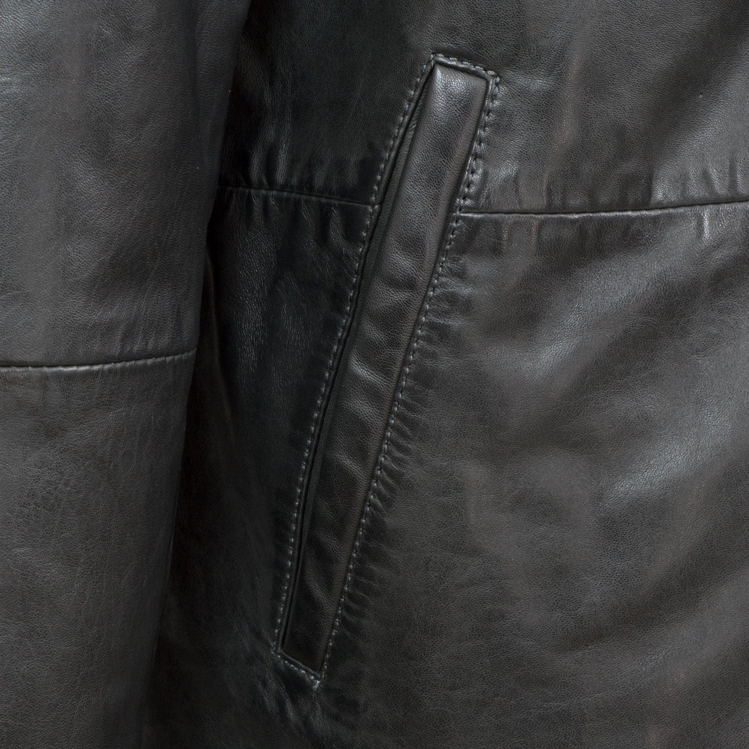 Jerry Men's Grey Leather Jacket