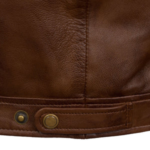 John: Men's Chestnut Leather Jacket