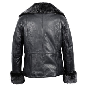 Kataryna Ladies Black Leather Jacket