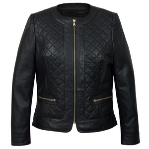 Ladies Black leather jacket Annie