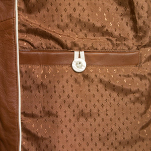 Ladies May leather jacket inside pocket cognac