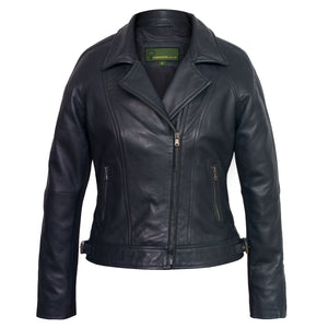 Ladies Navy leather jacket Viki