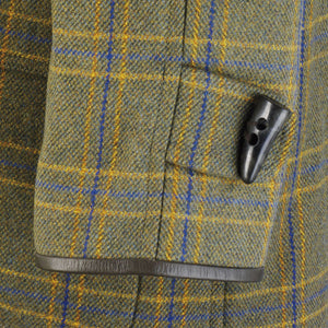 Ladies Tweed hooded duffle coat cuff detail