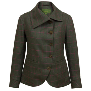 Womens green tweed jacket Oban